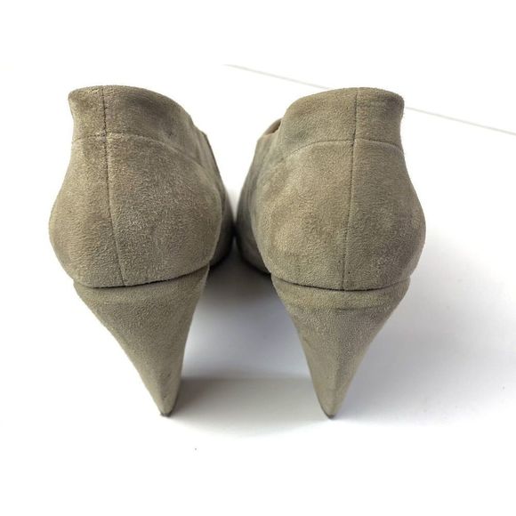 Coclico Womens Gray Suede Bootie Peep‎ Toe Piran Size 39 Made in Spain - Picture 5 of 9